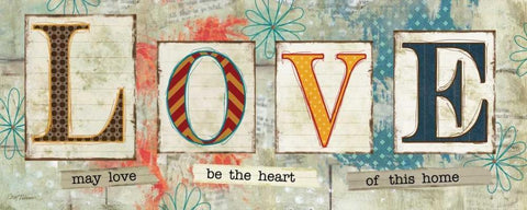 Wise Words of Love White Modern Wood Framed Art Print with Double Matting by Robinson, Carol