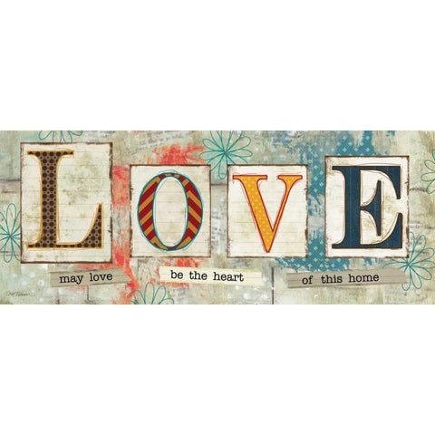 Wise Words of Love Black Modern Wood Framed Art Print by Robinson, Carol