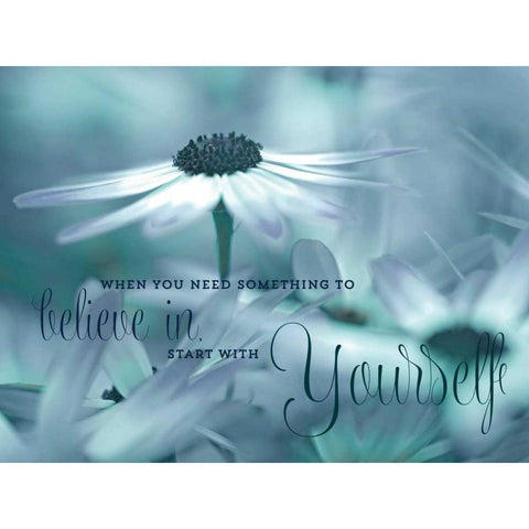 Believe In Yourself White Modern Wood Framed Art Print by Delimont, Danita