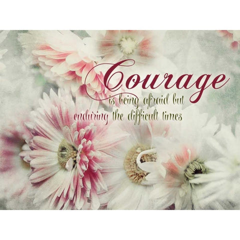 Courage Gold Ornate Wood Framed Art Print with Double Matting by Weisz, Irene