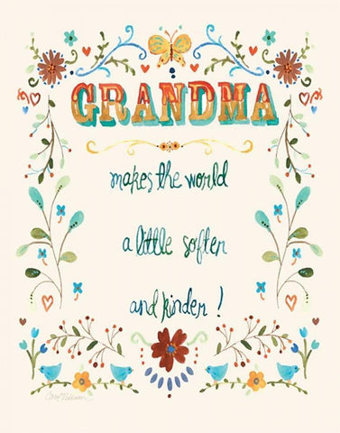 Grandma White Modern Wood Framed Art Print with Double Matting by Robinson, Carol