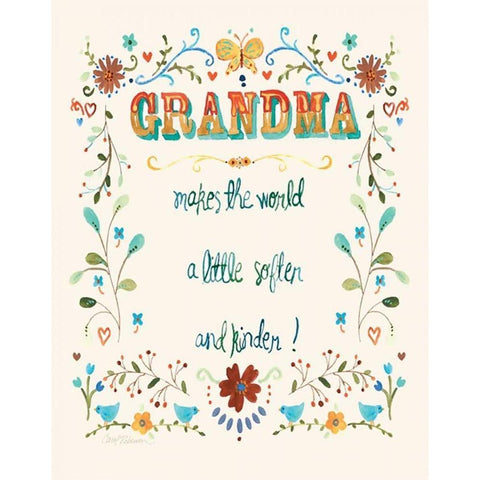 Grandma White Modern Wood Framed Art Print by Robinson, Carol