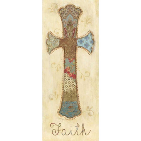 Faith Black Modern Wood Framed Art Print by Tava Studios