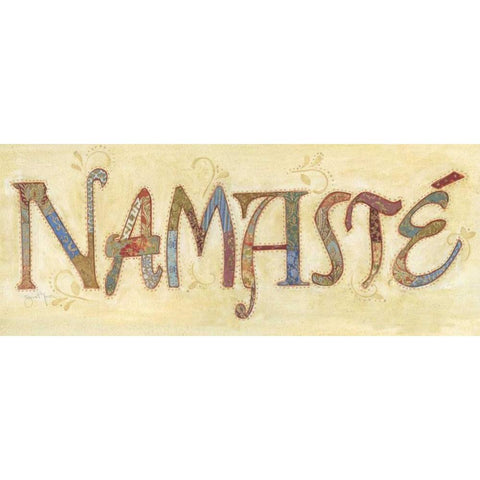 Namaste Gold Ornate Wood Framed Art Print with Double Matting by Tava, Janet