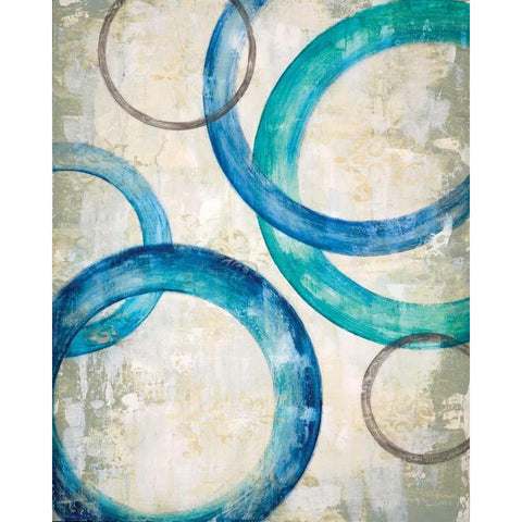 Winding Round Black Modern Wood Framed Art Print by Tava Studios