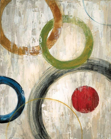 Rendevous White Modern Wood Framed Art Print with Double Matting by Tava Studios