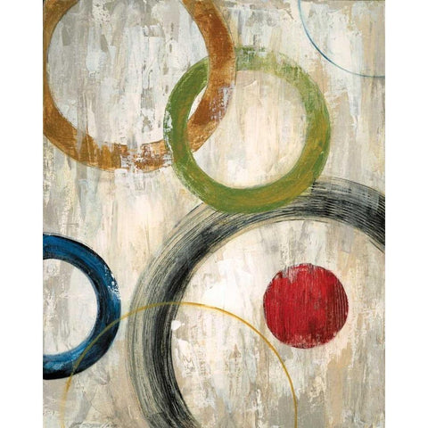 Rendevous Black Modern Wood Framed Art Print by Tava Studios
