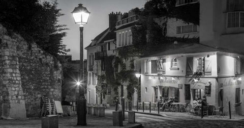 Twilight at Maison White Modern Wood Framed Art Print with Double Matting by Delimont, Danita