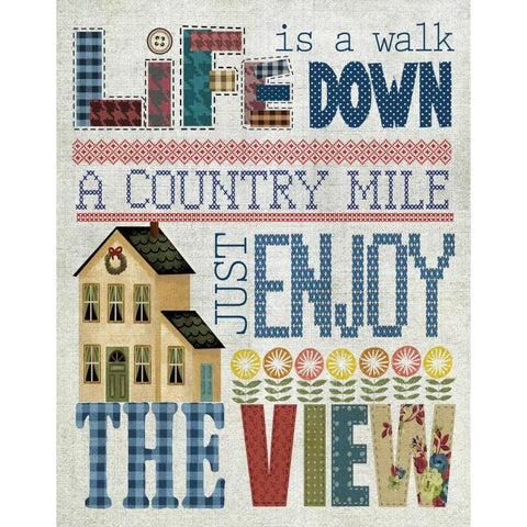 A Country Mile White Modern Wood Framed Art Print by Knutsen, Conrad