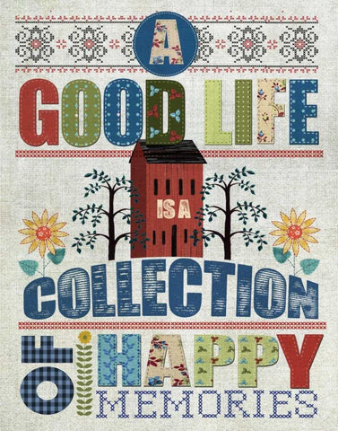 Happy Memories White Modern Wood Framed Art Print with Double Matting by Knutsen, Conrad