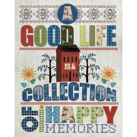 Happy Memories Black Modern Wood Framed Art Print by Knutsen, Conrad