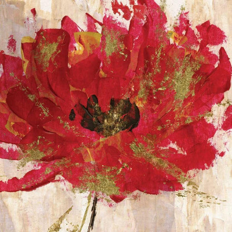 Red Infusion III Black Modern Wood Framed Art Print with Double Matting by Craven, Katrina