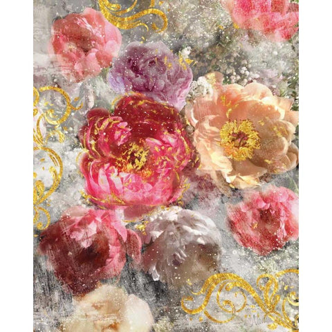 Roses Everlasting II Gold Ornate Wood Framed Art Print with Double Matting by Nan