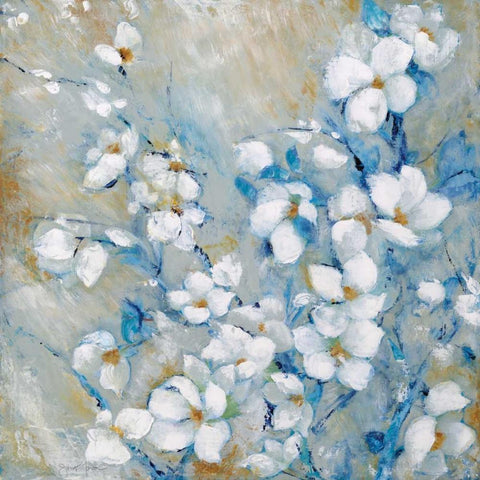 Mays Whisper White Modern Wood Framed Art Print with Double Matting by Tava Studios