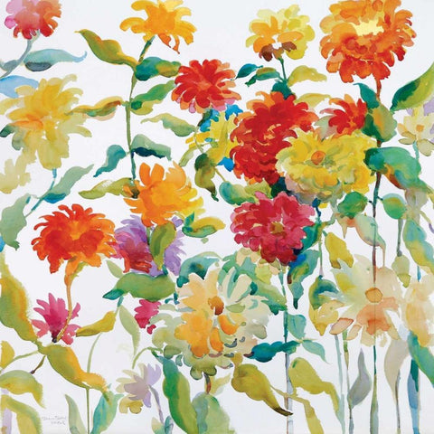 Zinnia Mixer I Black Ornate Wood Framed Art Print with Double Matting by Troise Heidel, Theresa