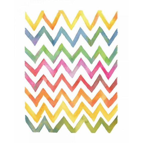 Chevron I White Modern Wood Framed Art Print by Troise Heidel, Theresa