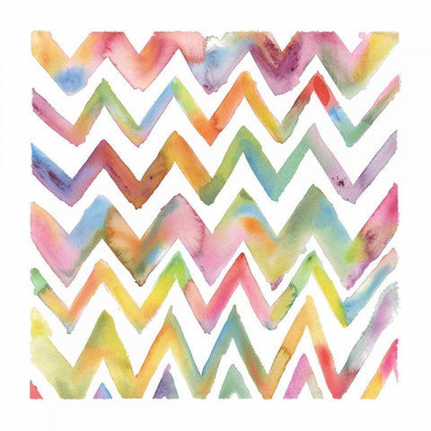 Chevron III Black Modern Wood Framed Art Print with Double Matting by Troise Heidel, Theresa