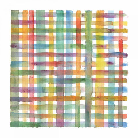 Plaid II Black Modern Wood Framed Art Print by Troise Heidel, Theresa