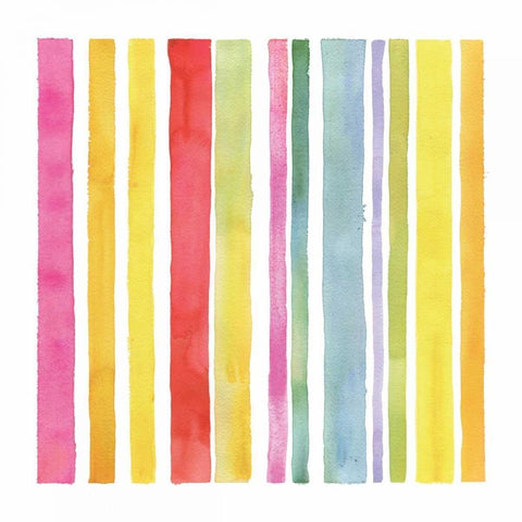 Stripes I White Modern Wood Framed Art Print with Double Matting by Troise Heidel, Theresa