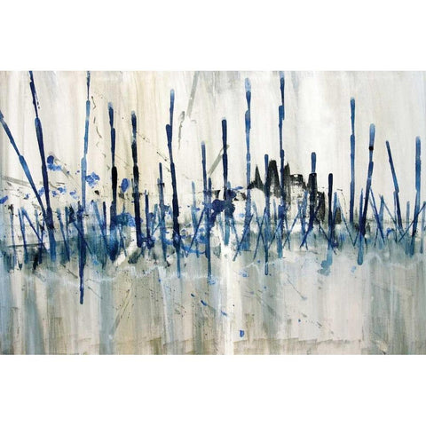 Marshes Edge Black Modern Wood Framed Art Print with Double Matting by Jill, Susan