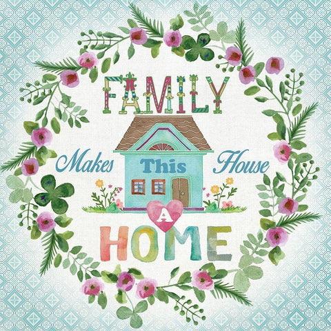 Family Home White Modern Wood Framed Art Print by Knutsen, Conrad