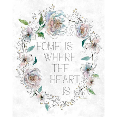 Home Sampler White Modern Wood Framed Art Print by Robinson, Carol