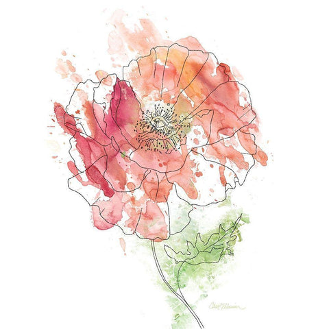 Simple Study II Black Modern Wood Framed Art Print with Double Matting by Robinson, Carol