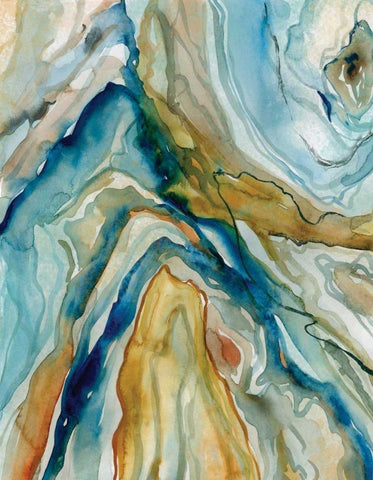 Geo Formation I White Modern Wood Framed Art Print with Double Matting by Robinson, Carol