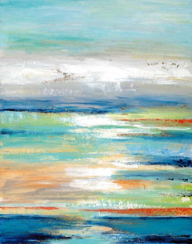 Out To Sea White Modern Wood Framed Art Print with Double Matting by Tava studios