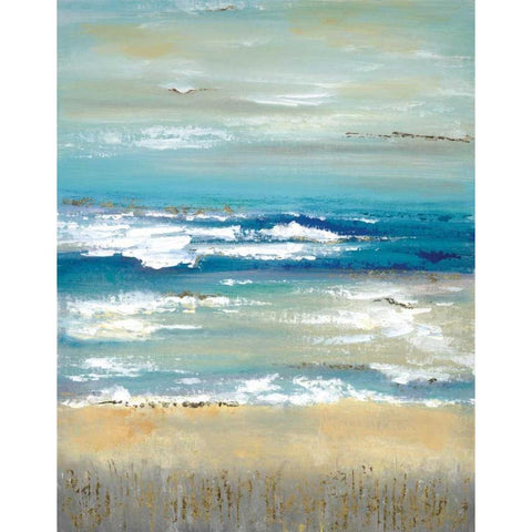Distant Horizon Black Modern Wood Framed Art Print by Tava studios