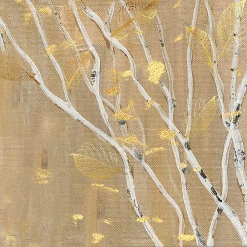 Birch Wood I Gold Ornate Wood Framed Art Print with Double Matting by Jill, Susan