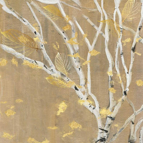 Birch Wood III White Modern Wood Framed Art Print with Double Matting by Jill, Susan