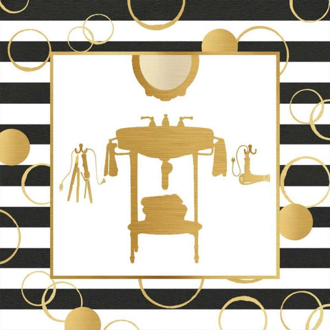 Primpin Aint Black Ornate Wood Framed Art Print with Double Matting by CAD Designs