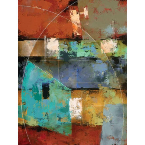 Uptown Split Black Modern Wood Framed Art Print with Double Matting by Berman, Ken