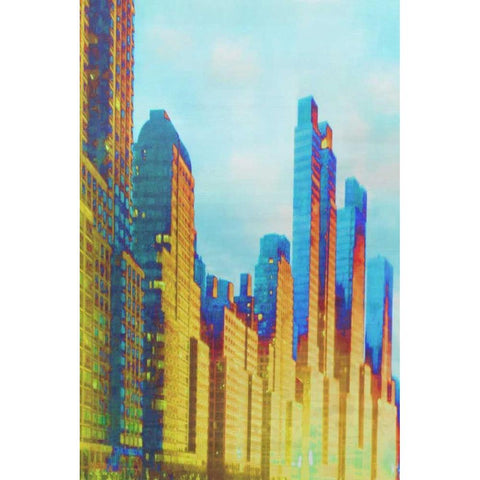 West Side Black Modern Wood Framed Art Print with Double Matting by Jill, Susan