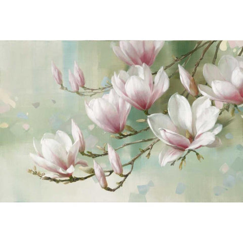 Magnolia Morning Gold Ornate Wood Framed Art Print with Double Matting by Daniels, Rogier