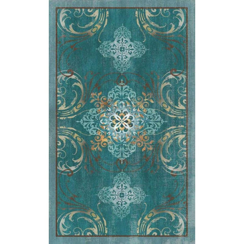 Arabesque Swirl Black Modern Wood Framed Art Print with Double Matting by Knutsen, Conrad