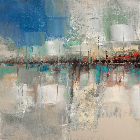 Shoreline White Modern Wood Framed Art Print by Manning, Ruane