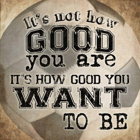 Soccer Quote Black Modern Wood Framed Art Print with Double Matting by Craven, Katrina