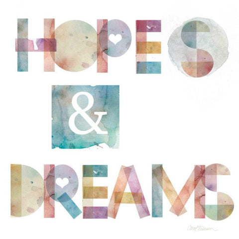 Hopes and Dreams Black Modern Wood Framed Art Print with Double Matting by Robinson, Carol