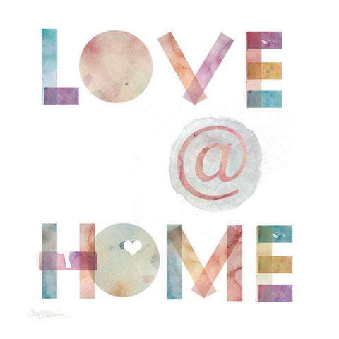 Love @ Home White Modern Wood Framed Art Print with Double Matting by Robinson, Carol