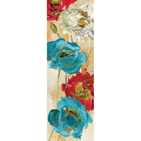 Poppy Spirit II Gold Ornate Wood Framed Art Print with Double Matting by Craven, Katrina