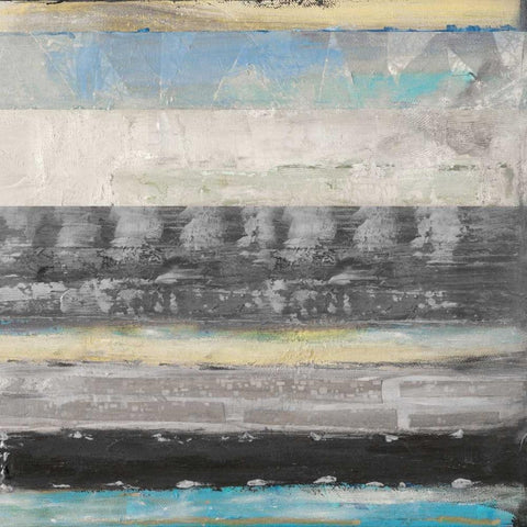 Stratis I Black Modern Wood Framed Art Print with Double Matting by Tava Studios