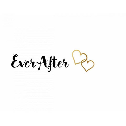 Happily Ever Gold Ornate Wood Framed Art Print with Double Matting by CAD Designs