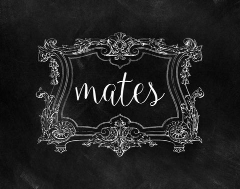 Soul Mates II Black Ornate Wood Framed Art Print with Double Matting by CAD Designs