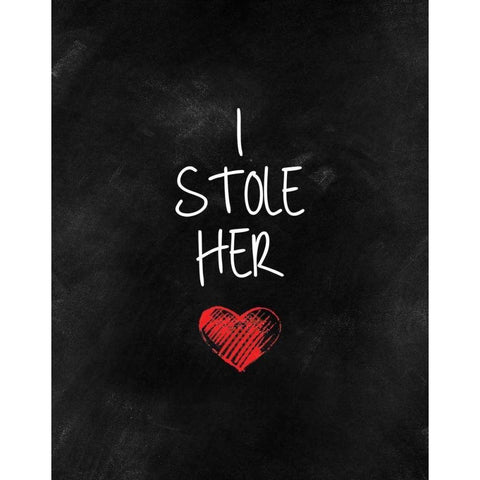 Stolen Heart I White Modern Wood Framed Art Print by CAD Designs