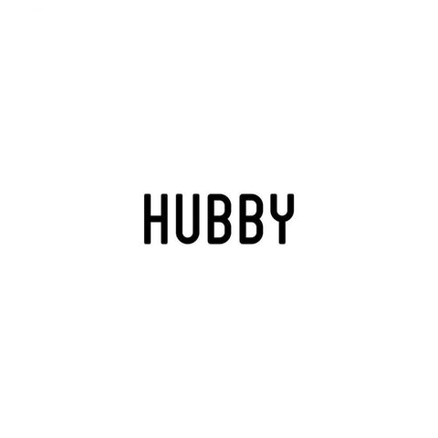 Hubby And Wifey I Black Modern Wood Framed Art Print by CAD Designs