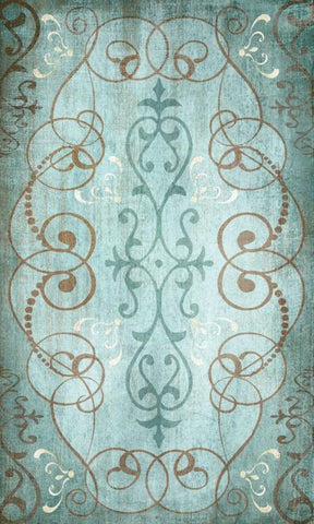 Scroll Repeat Black Ornate Wood Framed Art Print with Double Matting by Knutsen, Conrad