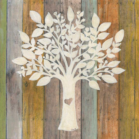 Family Tree Gold Ornate Wood Framed Art Print with Double Matting by Tava Studios