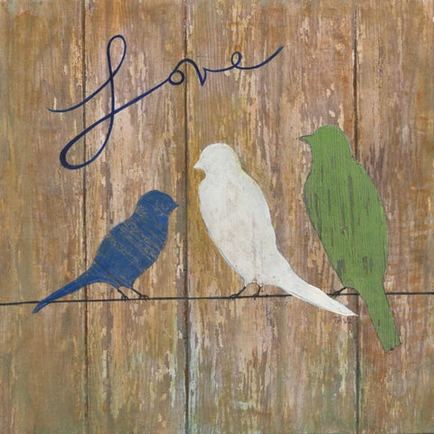 Love Black Modern Wood Framed Art Print by Tava Studios